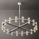 Arcachon Hexagon Crystal Round Chandelier 36"