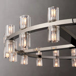 Arcachon Hexagon Crystal Round Chandelier 36"
