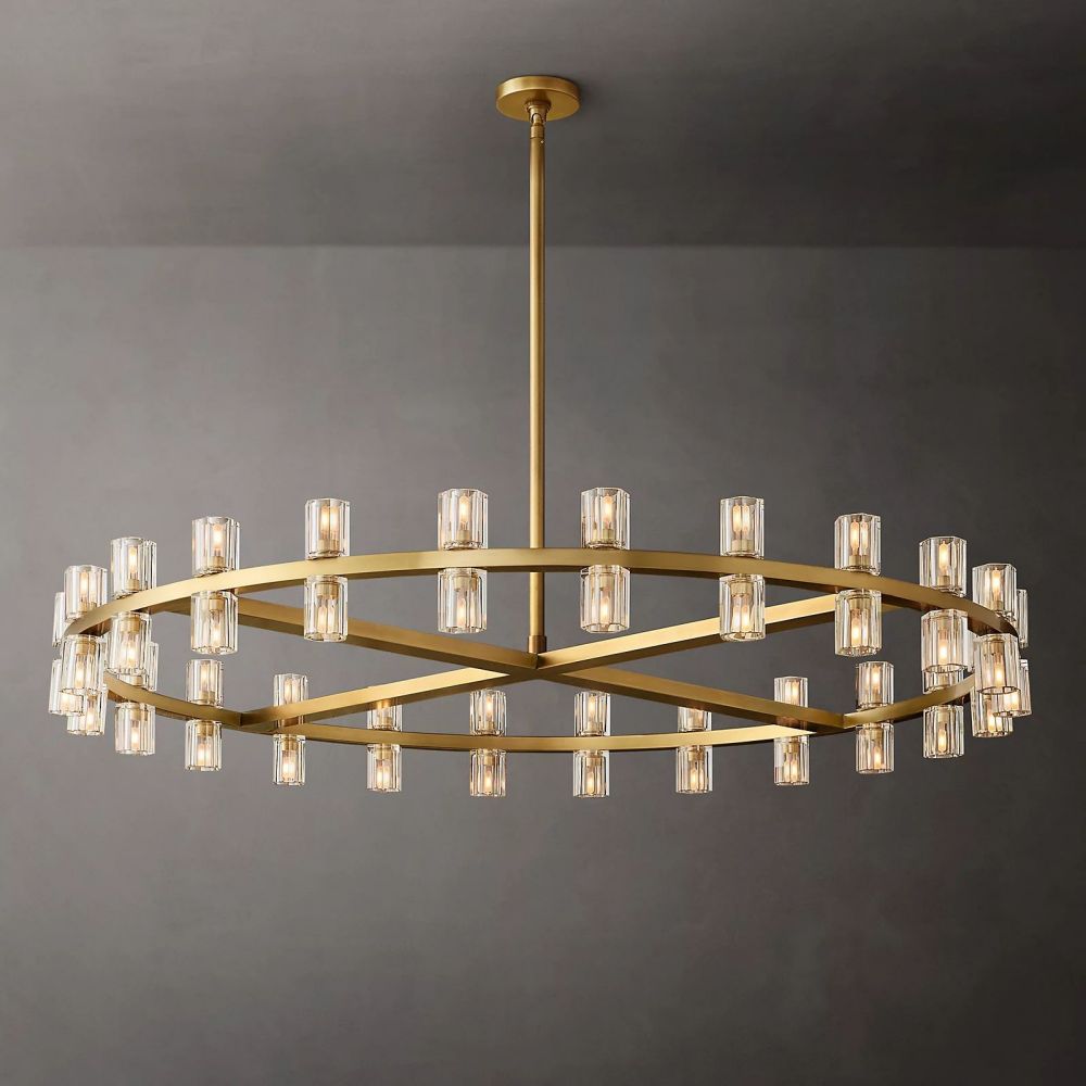 Arcachon Gear Crystal Round Chandelier 48"