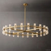 Arcachon Hexagon Crystal Round Chandelier 48"