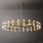 Arcachon Hexagon Crystal Round Chandelier 48"