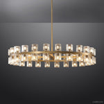 Arcachon Hexagon Crystal Round Chandelier 48"
