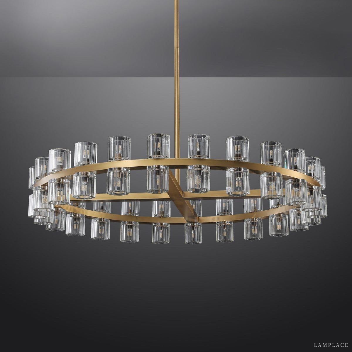 Arcachon Gear Crystal Round Chandelier 48"