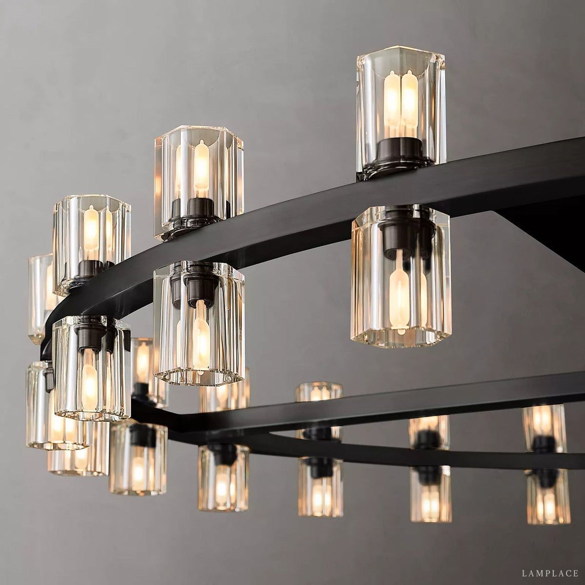 Arcachon Hexagon Crystal Round Chandelier 48"