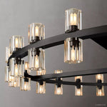 Arcachon Hexagon Crystal Round Chandelier 48"