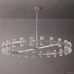 Arcachon Hexagon Crystal Round Chandelier 48"