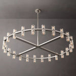 Arcachon Hexagon Crystal Round Chandelier 48"