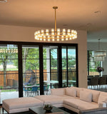 Arcachon Gear Crystal Round Chandelier 60"