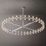 Arcachon Hexagon Crystal Round Chandelier 60"
