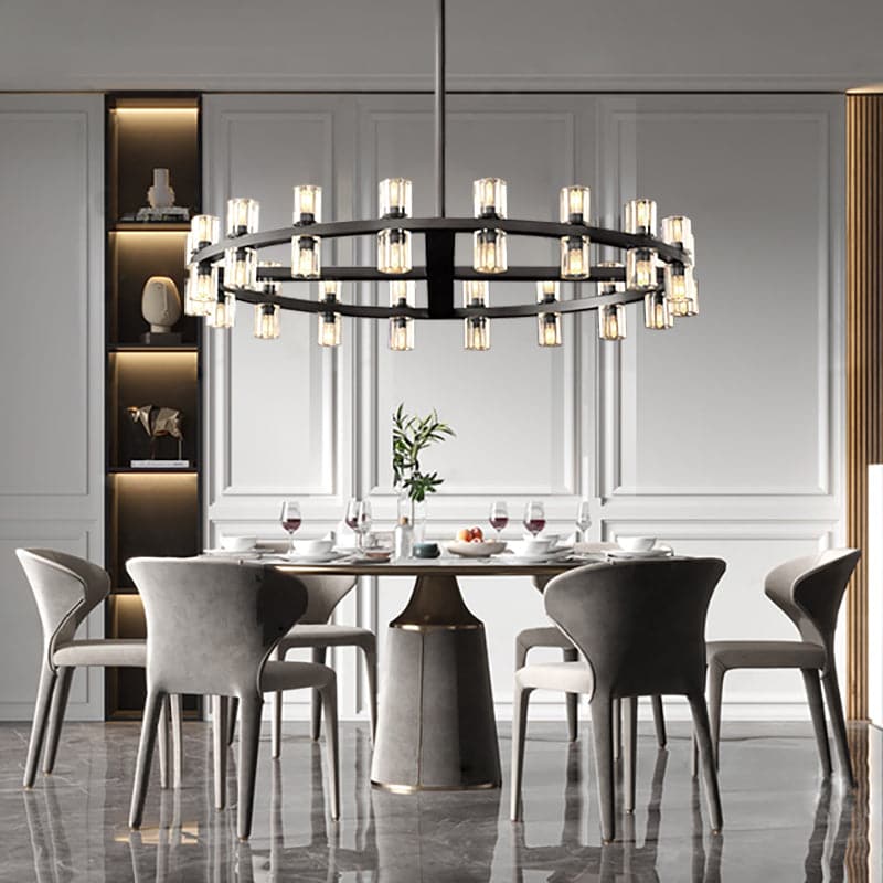 Arcachon Gear Crystal Round Chandelier 60"