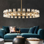 Arcachon Gear Crystal Round Chandelier 48"