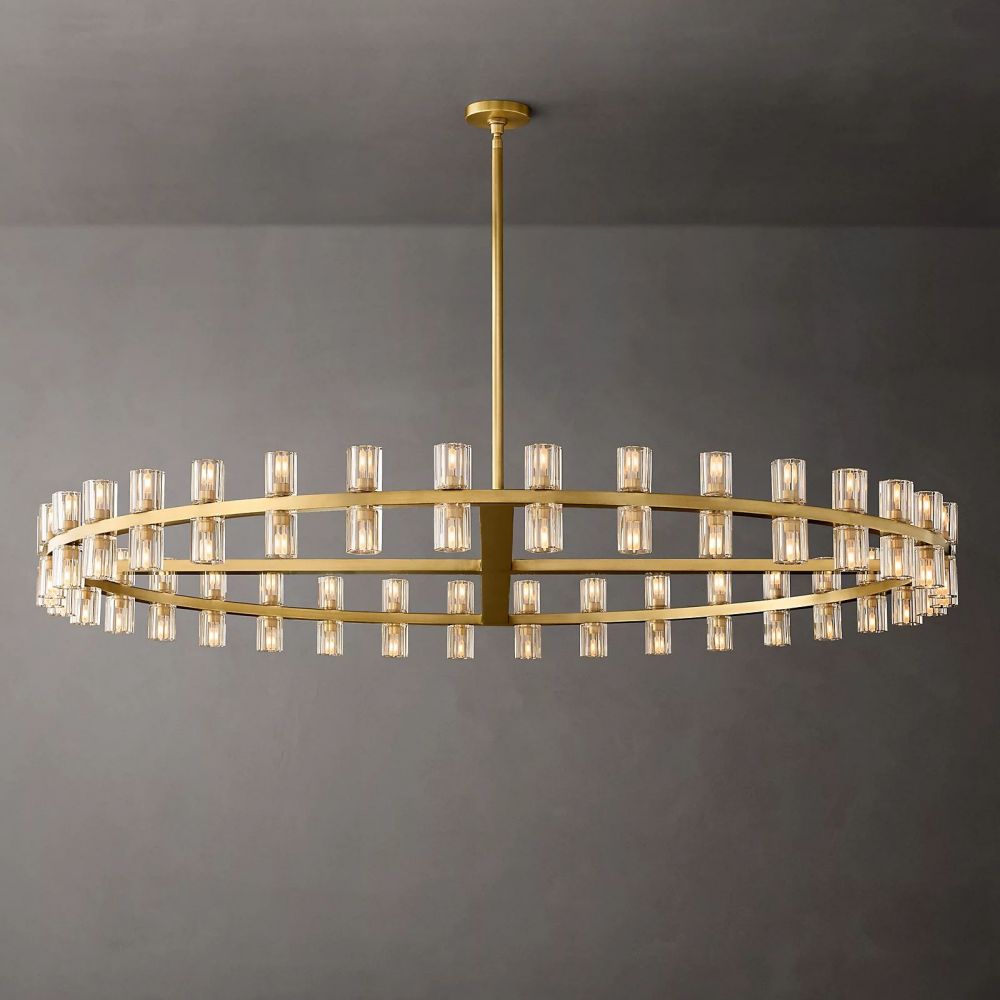Arcachon Gear Crystal Round Chandelier 60"