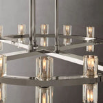 Arcachon Hexagon Crystal Two-Tier Round Chandelier 60"