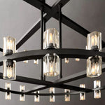 Arcachon Gear Crystal Two-Tier Round Chandelier 60"