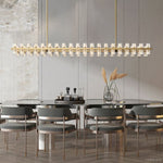 Arcachon Gear Crystal Rectangular Chandelier 72"