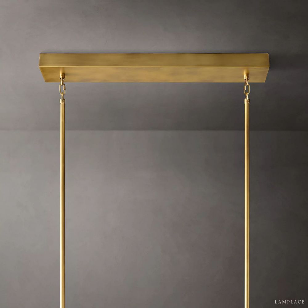 Arcachon Gear Crystal Rectangular Chandelier 54"