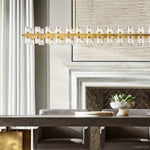 Arcachon Gear Crystal Rectangular Chandelier 54"