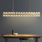 Arcachon Gear Crystal Rectangular Chandelier 72"