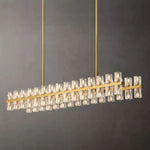 Arcachon Gear Crystal Rectangular Chandelier 54"