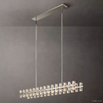 Arcachon Gear Crystal Rectangular Chandelier 54"
