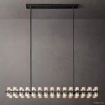Arcachon Gear Crystal Rectangular Chandelier 54"