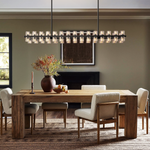 Arcachon Gear Crystal Rectangular Chandelier 72"