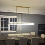 Arcachon Gear Crystal Rectangular Chandelier 72"