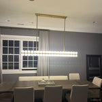 Arcachon Gear Crystal Rectangular Chandelier 54"