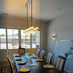 Arcachon Gear Crystal Rectangular Chandelier 54"