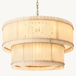 San Marco Vintage Alabaster Tiered Round Chandelier 48"
