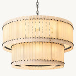 San Marco Vintage Alabaster Tiered Round Chandelier 48"