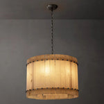 San Marco Vintage Alabaster Round Chandelier 22"