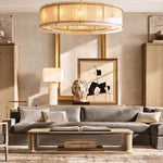 San Marco Vintage Alabaster Round Chandelier 48"