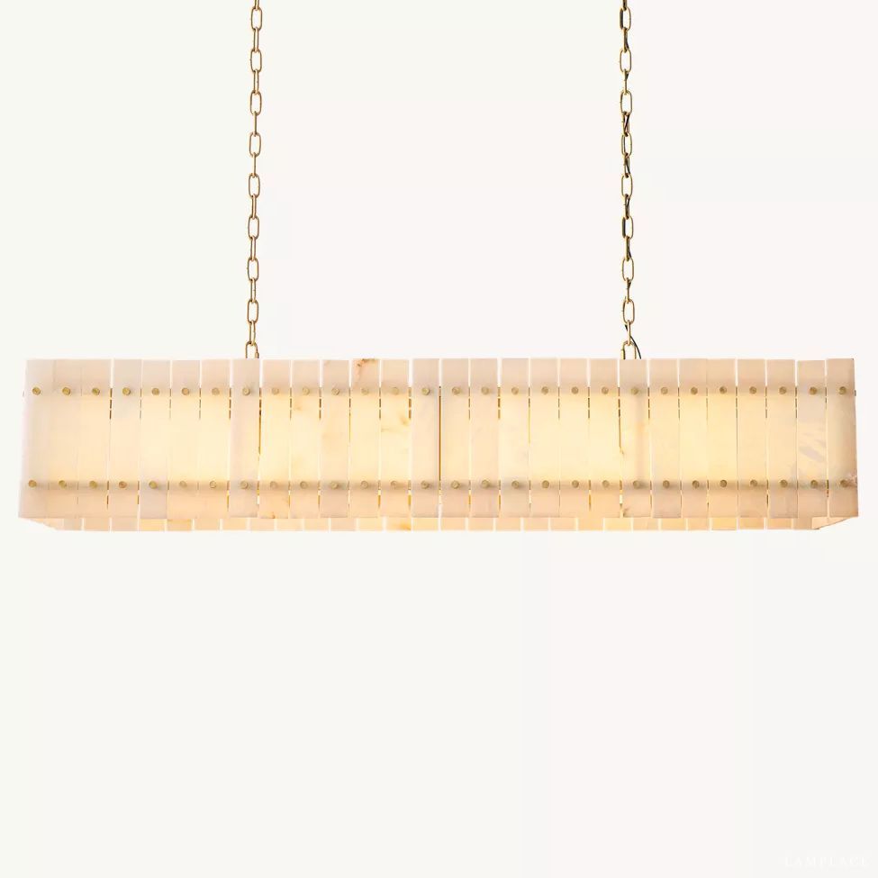 San Marco Vintage Alabaster Linear Chandelier 54"