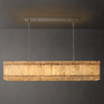 San Marco Vintage Alabaster Linear Chandelier 54"
