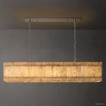 San Marco Vintage Alabaster Linear Chandelier 54"