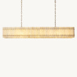 San Marco Vintage Alabaster Linear Chandelier 72"