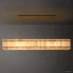 San Marco Vintage Alabaster Linear Chandelier 72"