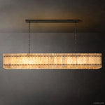 San Marco Vintage Alabaster Linear Chandelier 72"