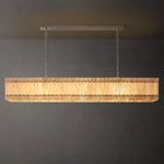 San Marco Vintage Alabaster Linear Chandelier 72"