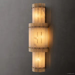 San Marco Vintage Alabaster Round Wall Sconce