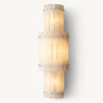 San Marco Vintage Alabaster Round Wall Sconce