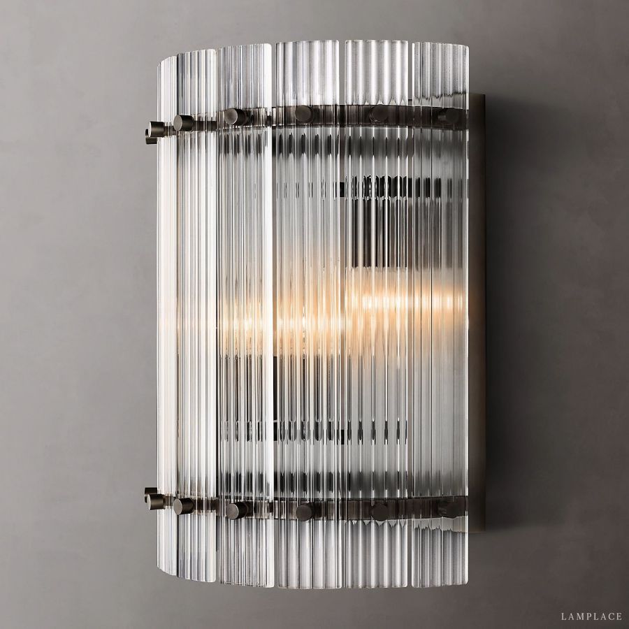 San Marco Vintage Glass Round Wall Sconce