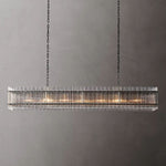 San Marco Vintage Glass Rectangle Chandelier 72"