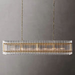 San Marco Vintage Glass Rectangle Chandelier 54"