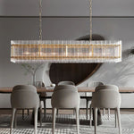 San Marco Vintage Glass Rectangle Chandelier 54"
