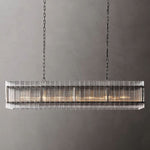 San Marco Vintage Glass Rectangle Chandelier 54"