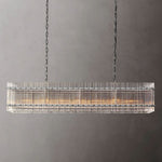 San Marco Vintage Glass Rectangle Chandelier 54"