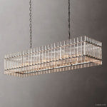 San Marco Vintage Glass Rectangle Chandelier 54"