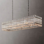 San Marco Vintage Glass Rectangle Chandelier 54"